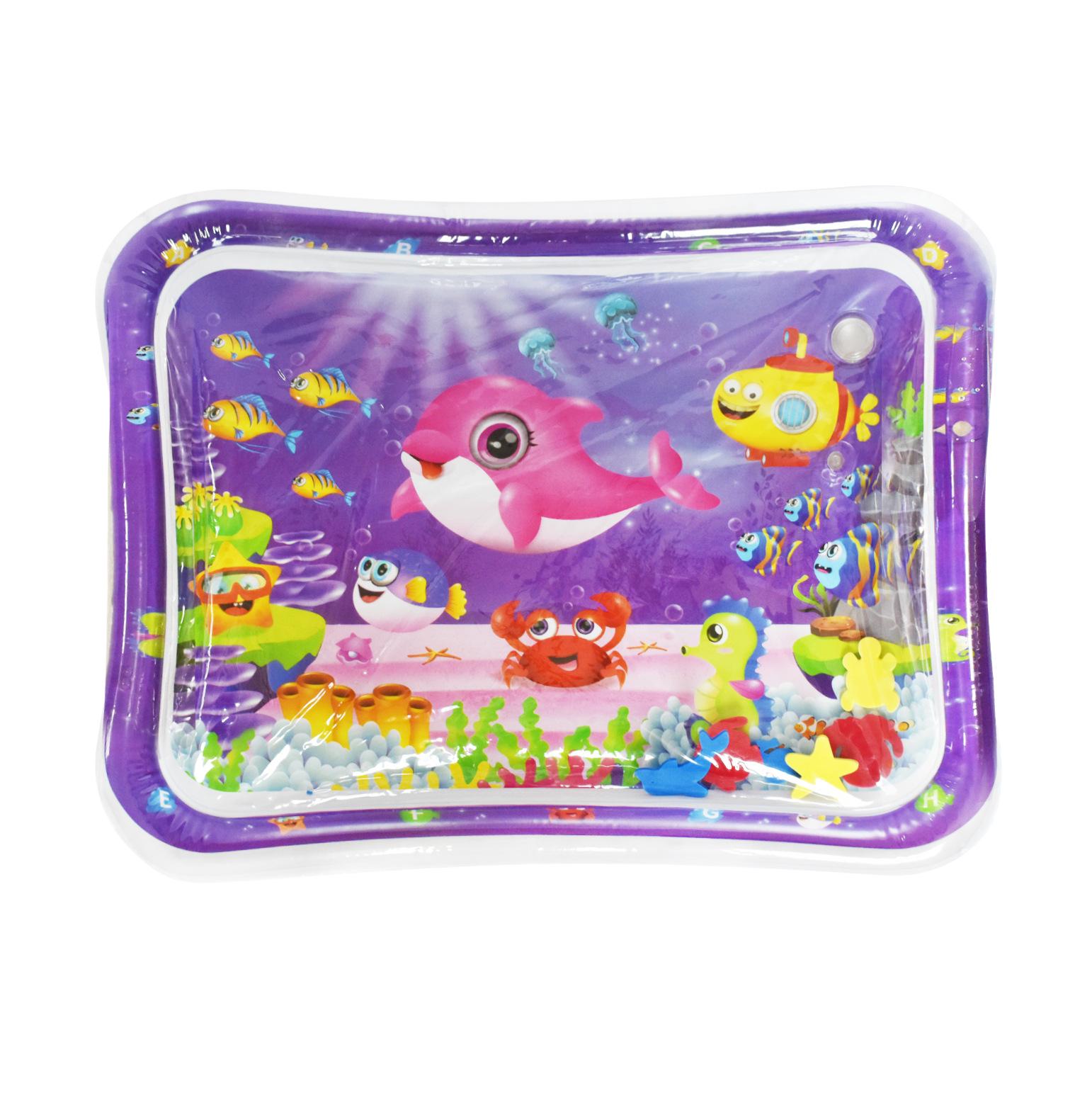 

Летний детский коврик для ползания с водой: Надувная ПВХ игрушка для детей и домашних животных фиолетовый