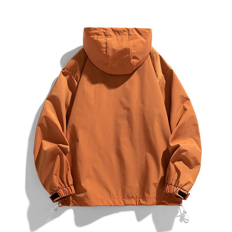 Suspense Jacket Spring and Autumn New Loose and Handsome Outdoor Windproof Semi-zipper Hooded Jacket