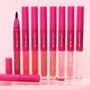 Waterproof Lip Liner & Glaze Combo Smooth Moisturizing Plumping Stain Liquid Lipstick Natural Outline Lips Contour Makeup