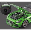 1/18 Scale BENZ AMG-GTR Cool Alloy Sports Car Model, Simulated Interior Details, Cool Lighting and Sound Effects, Exquisite Desktop Ornaments
