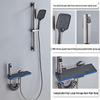 Adjustable Gunmetal Grey Shower System with Ambient Light