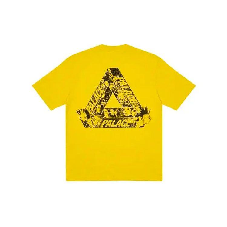 Palace Tri-Heads T-Shirt Yellow Unisex Tops P21TS154
