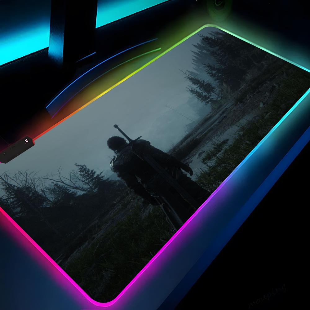 Final Fantasy XVI Mouse Pad Carino Gaming LED 700x300 Tappetino Mouse Tappetini Mouse Tappetini Tavolo Tappetino Scrivania PC Tappetino Tastiera RGB XXL