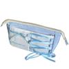 Portable Blue Ballet Style Pen Bag Bow Ribbon Large Capacity Stationery Bag Pencil Case Student