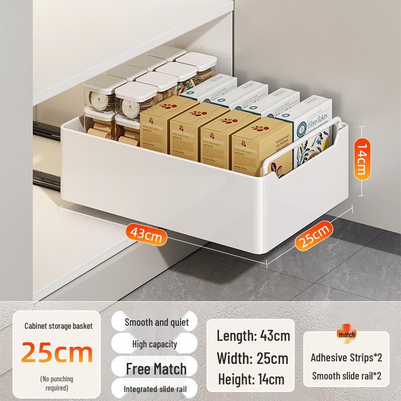 Kitchen Sink Pull-Out Basket Organizer Drawer