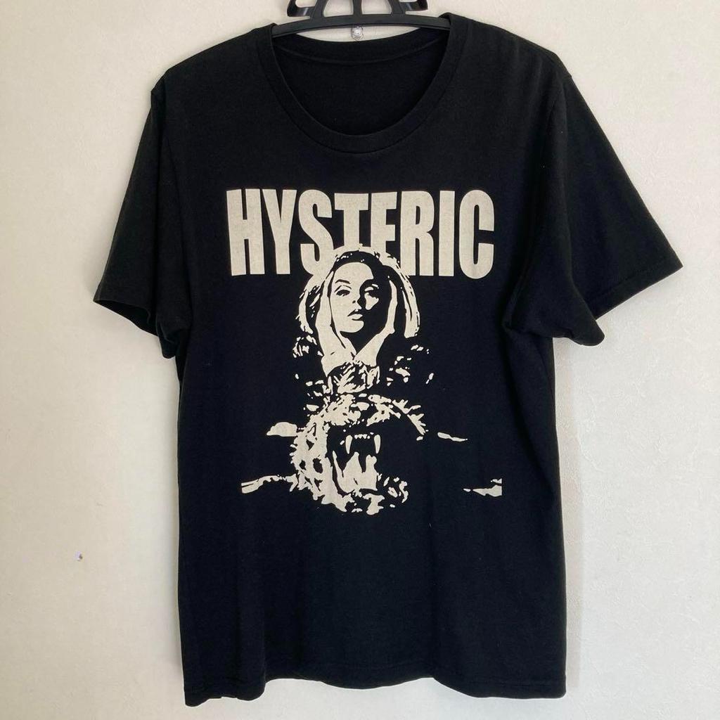 Hysteric Glamour 90s Retro Style Charcoal Reprint T Shirt for Men Women Y2k Graphic Short Sleeve Shirt Unisex Men Women Summer