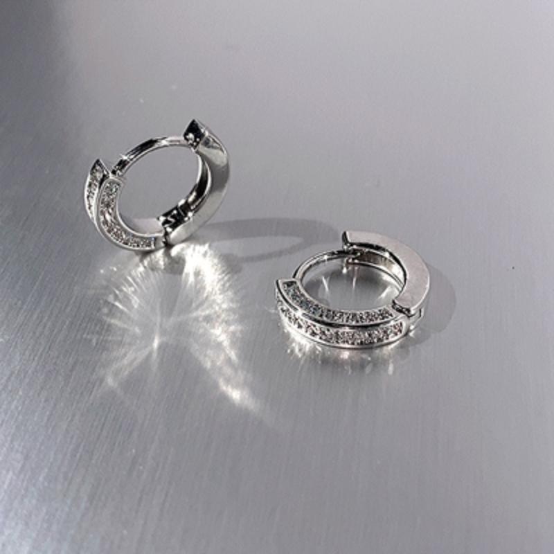 

Fashion Stainless Steel Huggies Small Hoop Earrings For Women Punk Crystal Zirconia Cartilage Earrings Ear Buckle Jewelry