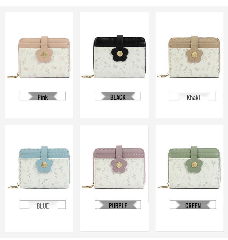 2025 Cute Print Student Coin Purse & Card Holder - Stylish Short Wallet for Women