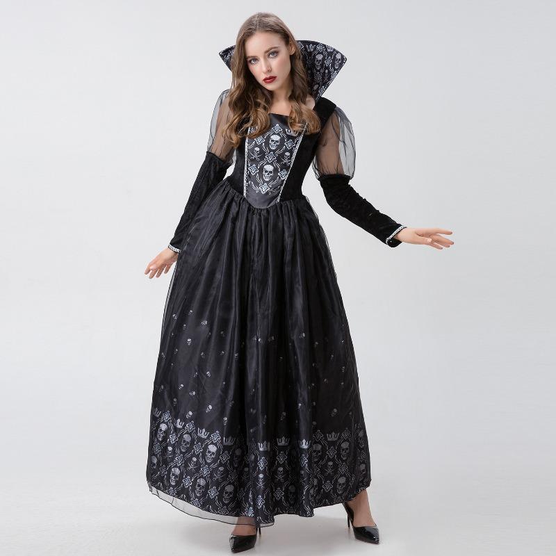 

Костюм на Хэллоуин ведьма демон вампир косплей платье черное платье XXL