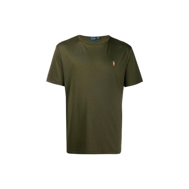 

Футболка с коротким рукавом и круглым вырезом Polo Ralph Lauren с мелким узором, мужская, топы, зеленая, 710740727-021 S