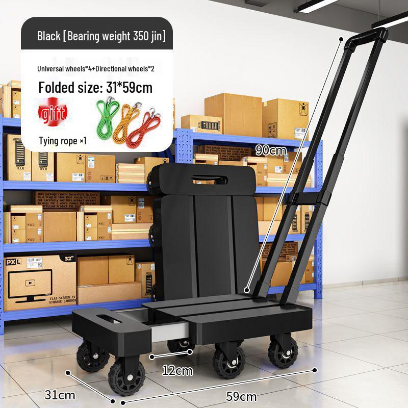 Compact Folding Telescopic Hand Truck for Household Use