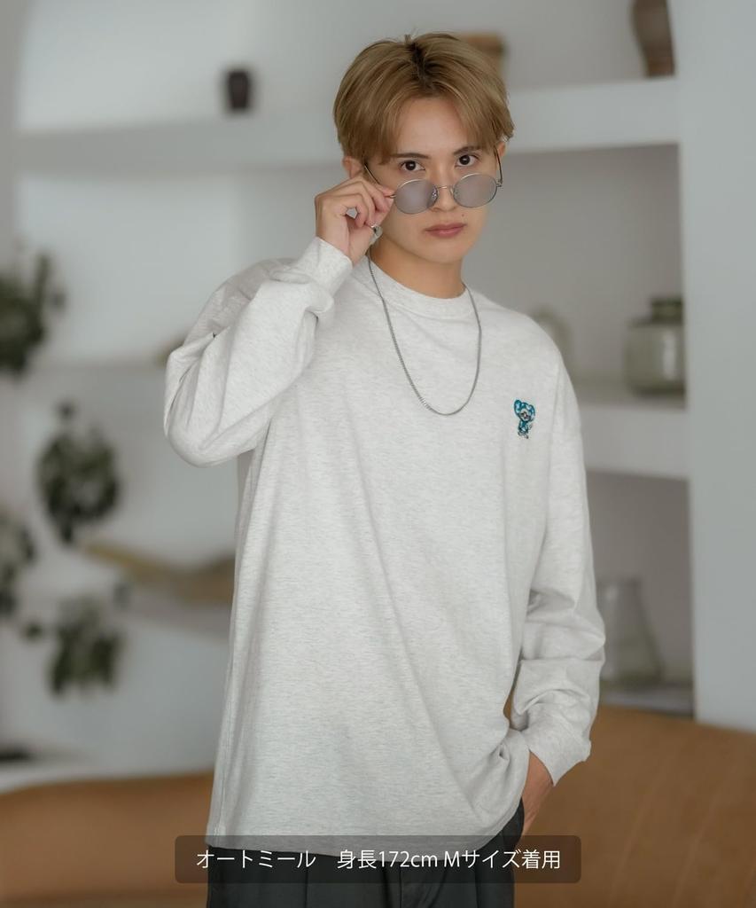 IMPROMES Casual SIDEWAYSTANCE Embroidered Downer Rat Long Sleeve T-Shirt, Men's, Purple