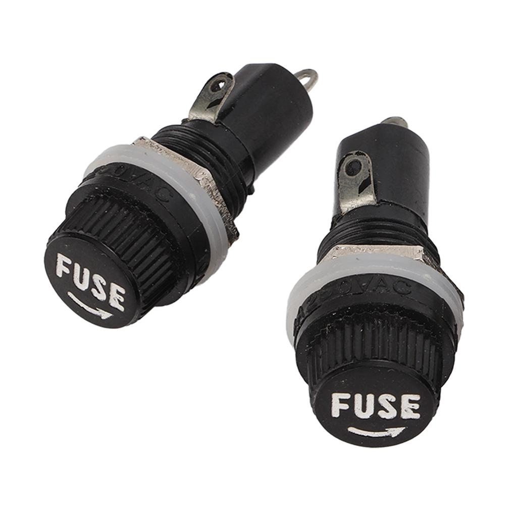 100pcs 5x20mm Fuse Holder 10A 250V Electrical Panel Mounted Fuse Holder for Electronic Equipment