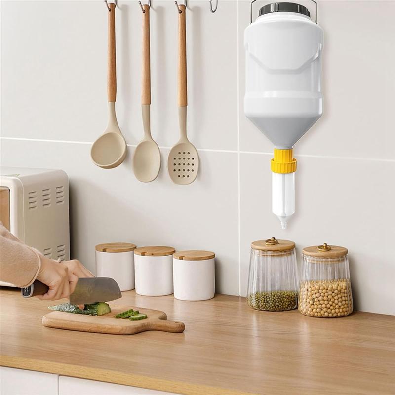 5L Squeeze Bottle Hanging Sauce Dispenser Large Diameter Sauce Bottle Sauce Squeeze Bottle Hanging Sauce Dispenser