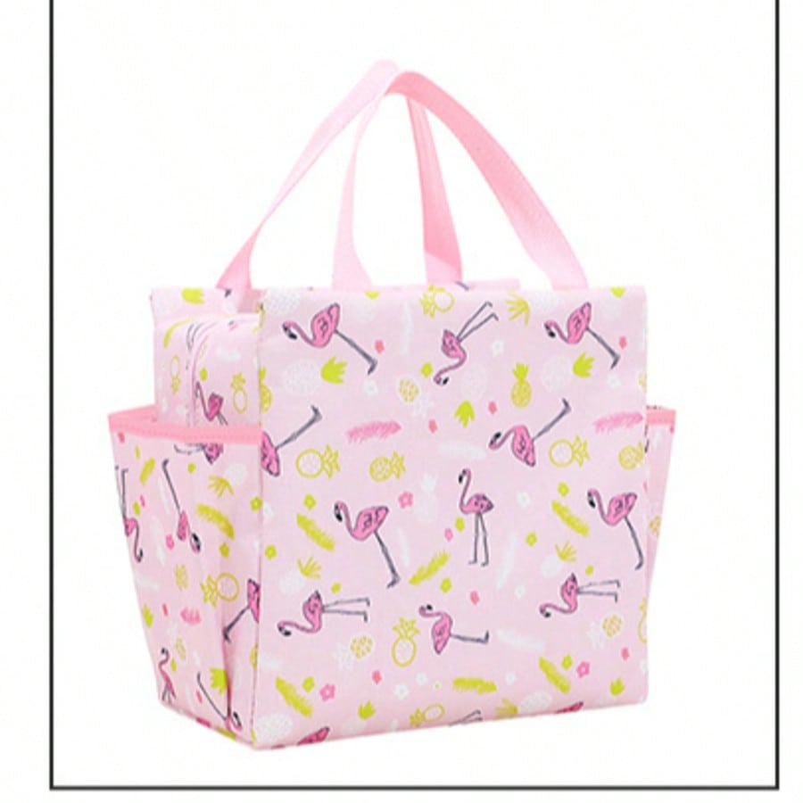 1pc Pink Mommy Bag Multi-functional Maternity Bag Lunch Insulated Bag Wholesale Handheld Lunch Box Bag Mother Bag Insulated Bag