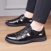 First Layer Cowhide Sandals Men'S Leather Hole Leather Shoes Hollow Breathable Dad Shoes Bag Head Leather Sandals