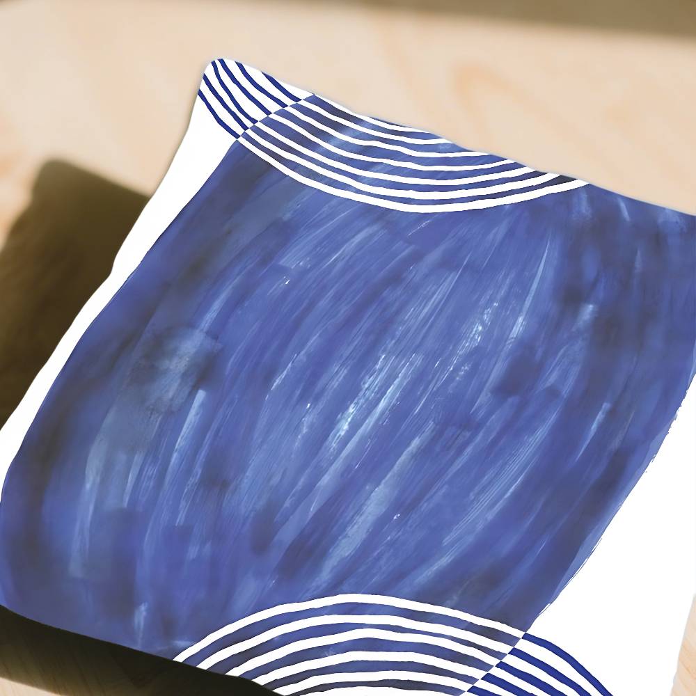 Blue Nordic Geometric Pillow Case Cushion Cover Soft Cute Throw Pillow Case For Car Sofa Pillowcase Polyester With Zipper