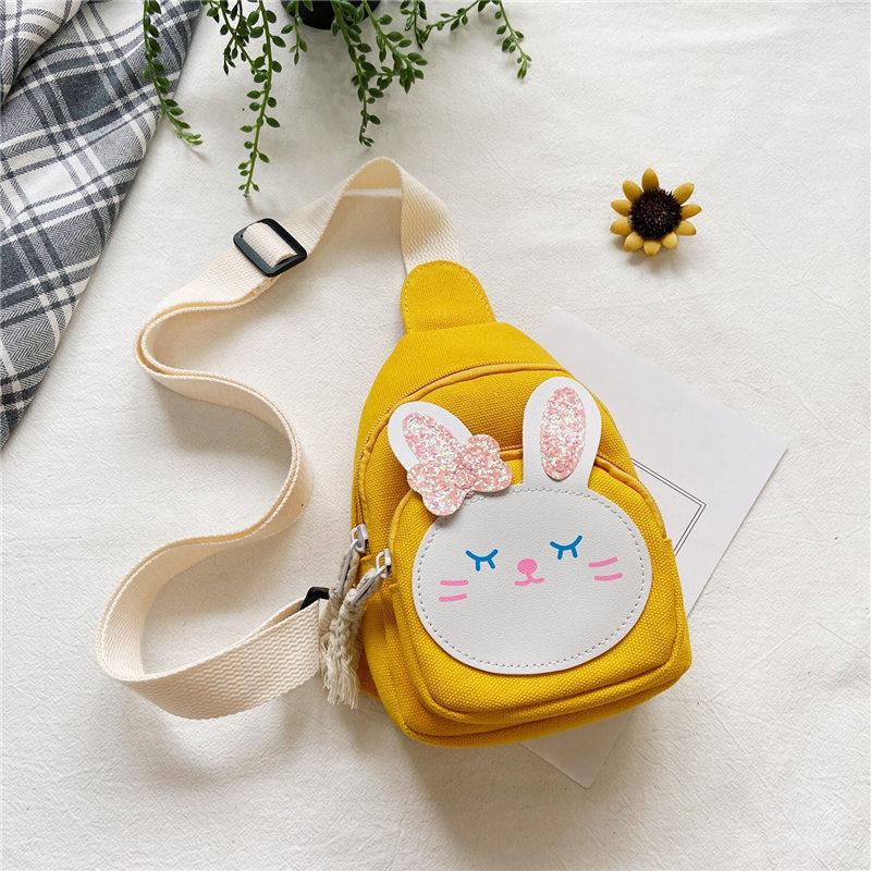

Fashionable Girls Crossbody Bag Stylish Princess Bunny Canvas Shoulder Backpack жёлтый