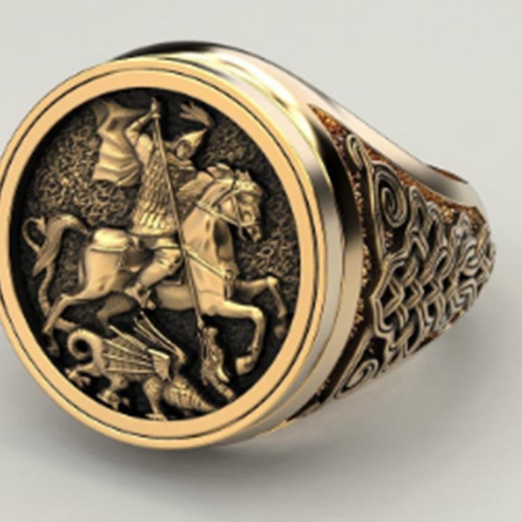 Multi-Color Personalized Horseback Riding Retro Ring Creative Single Product Creative Beauty