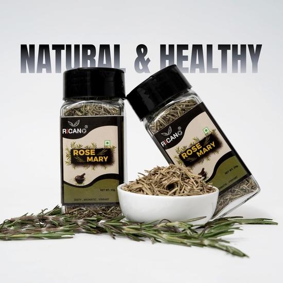 Ricano Rosemary Leaves 25g | Ideal for Cooking & Marinades | Pure & Aromatic | Long Shelf Life | Healthy Culinary Spice (25g, Pack of 1)