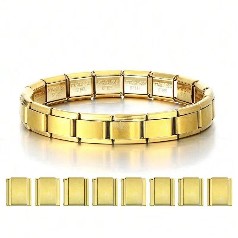 Edelstahl Armband Anhänger Klassische Italienische Kettenglieder für Männer Frauen Armband Bangle Schmuck Geschenke Pulseras De Mujer