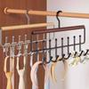 2 Pieces 16 Hook Wooden Clothes Drying Rack Anti-slip Rotatable Women Storage Bra Hangers Large Capacity Space Saving