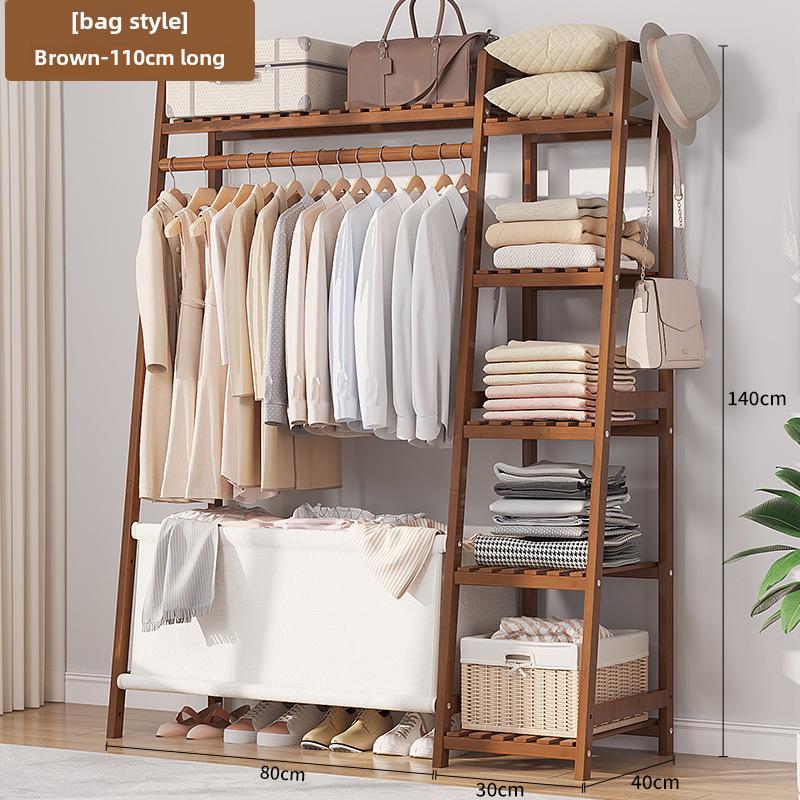 Freestanding Solid Wood Clothes Rack and Hanger