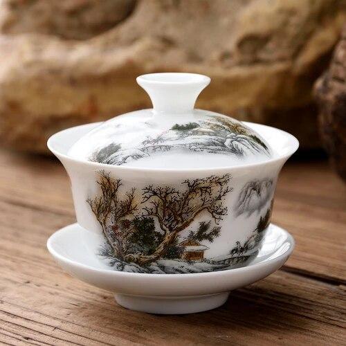 WHYOU Mini 80ml Tea Tureen Cup of Tea Business Gift Chinese Style High Quality Tableware Tea Set Kung Fu Accessories
