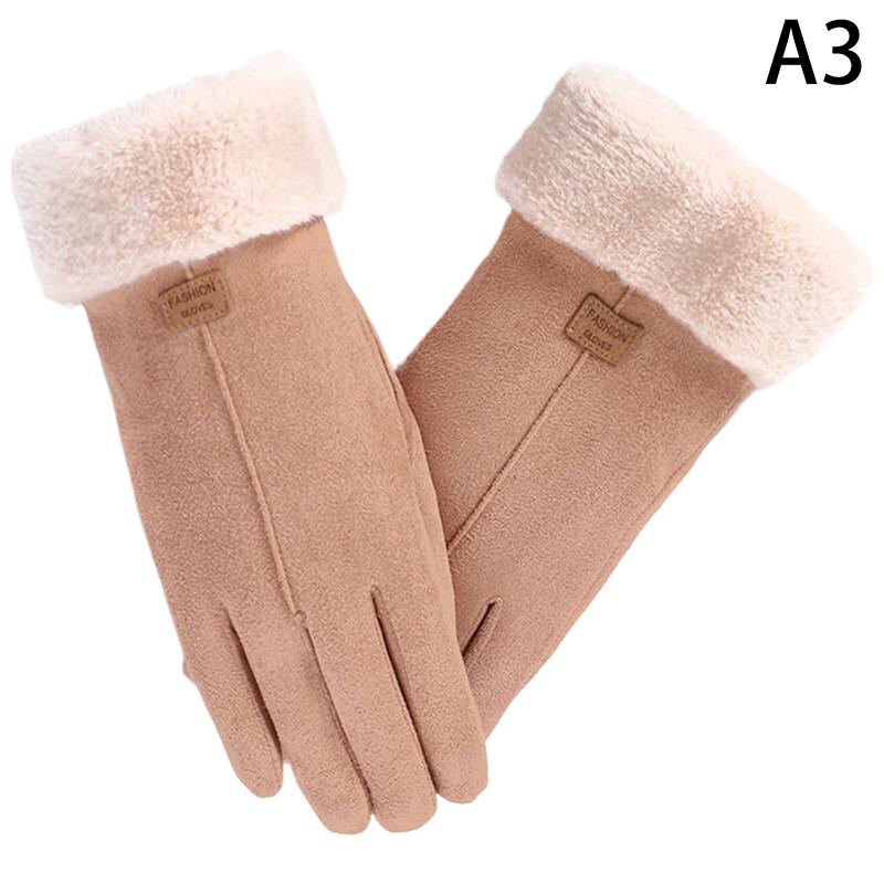 Women Autumn Winter Thick Plush Gloves Cute Furry Warm Mitts Full Finger Touchscreen Mittens Outdoor Sport Female Gloves