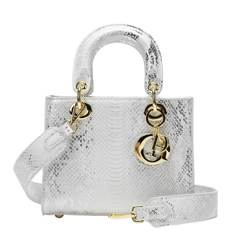 

Сумка через плече принцеси Діани зі зміїним візерунком - елегантна жіноча літня модна сумочка
