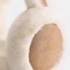 Women Earmuffs Thickened Inner Lining Bow Embellishment Suede Fabric Adjustable Headband Earmuffs Winter Accessory