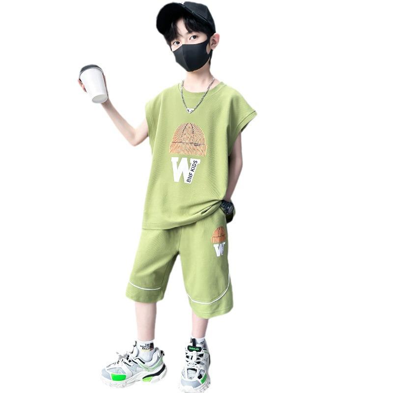 Boys' 2025 Summer Two-Piece Outfit: Cool, Lightweight, Short Sleeves for Kids