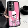 Phone Case for Samsung Galaxy A17 A16 A15 A14 A13 Pink Style Skull Witch A56 A36 A26 A55 A35 A25 A54 A34 A24 A53 A33 A23 A07 A06