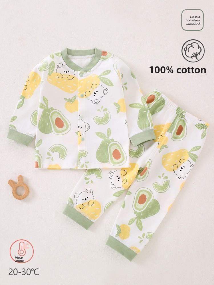 Baby Boys Girls Cotton Pajama Sets With Antibacterial Fabric For Newborns