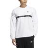 Adidas Alphabetic Print Round Neck Long Sleeve Sweatshirt Unisex Sweatshirt White IA9452