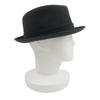 Great HERMES Hat Rabbit Felt Fedora with Ribbon Dark Gray Wool Mens 57 Used