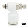 50Pcs Air Flow Control Valve Pneumatic White Adjustment Durable Quick Connector SL6‑M5
