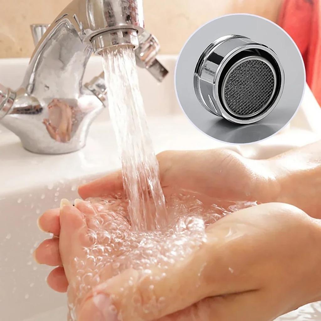Sturdy Brass Water Saving Faucet Aerator 24mm Thread Bathroom Tap Bubblers with Replaceable Filter Nozzle Daily Use