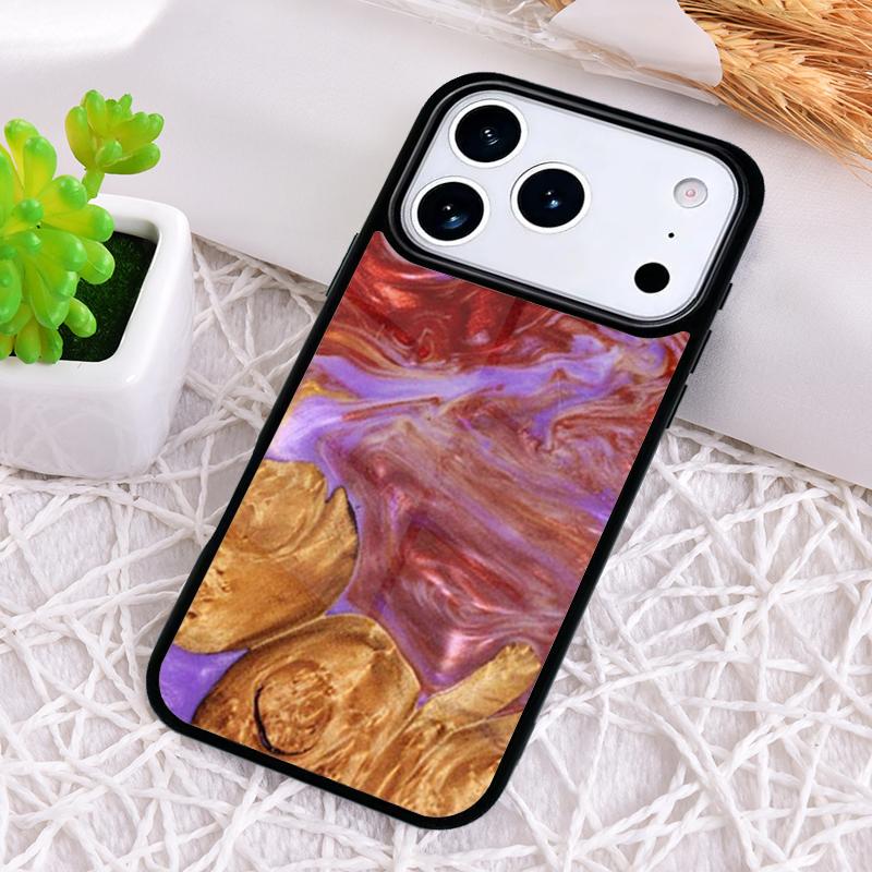 Traveler Protective Wood Resin Pattern Shockproof Phone Case for iPhone 17 Air 16e 15 11 12 14 13 Pro Max Cover Coque