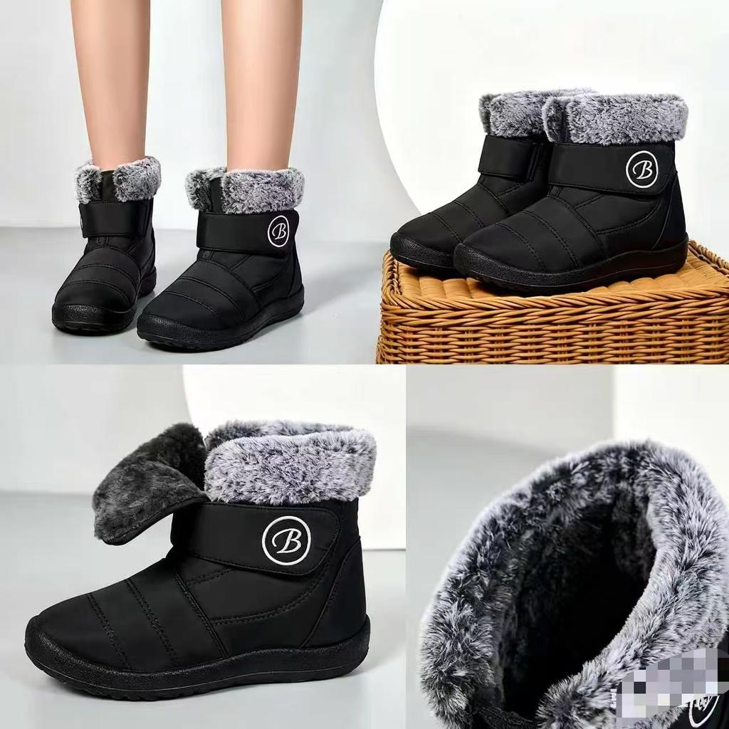 Womens Winter Snow Boots With Warm Fur Lining Comfortable Booties Non Slip Waterproof Outdoor Shoes