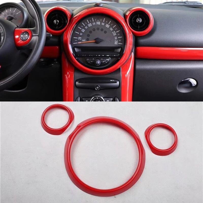 Car Dashboard Decoration Stickers For MINI Cooper S JCW R60 R61 Countryman Accessories Car Air Conditioning Outlet Ring Cover