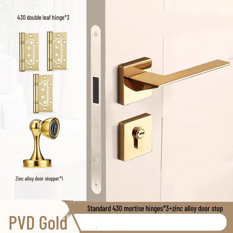 Shengbai PVD Zinc Alloy Split Door Lock Set