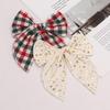 Plaid Bow Hair Clip - Festive Christmas Party Accessory