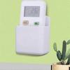 Pack of 4 White Remote Holders Remote Control Holder Wall Mount Media Storage Box for Home Office Bedroom Parlor Self Adhesive Atorage Box