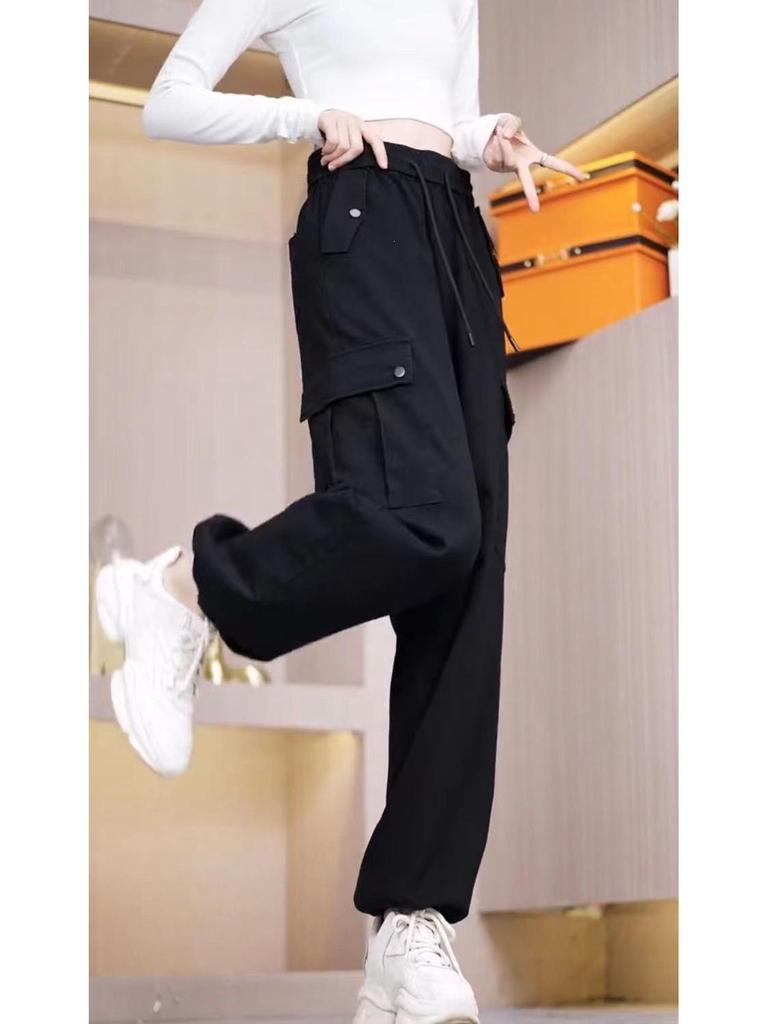 Pantaloni da Lavoro a Vita Alta Gamba Larga da Donna - Stile Americano, Primavera/Estate 2026, Alla Moda, Morbidi, Modellanti, Casual.