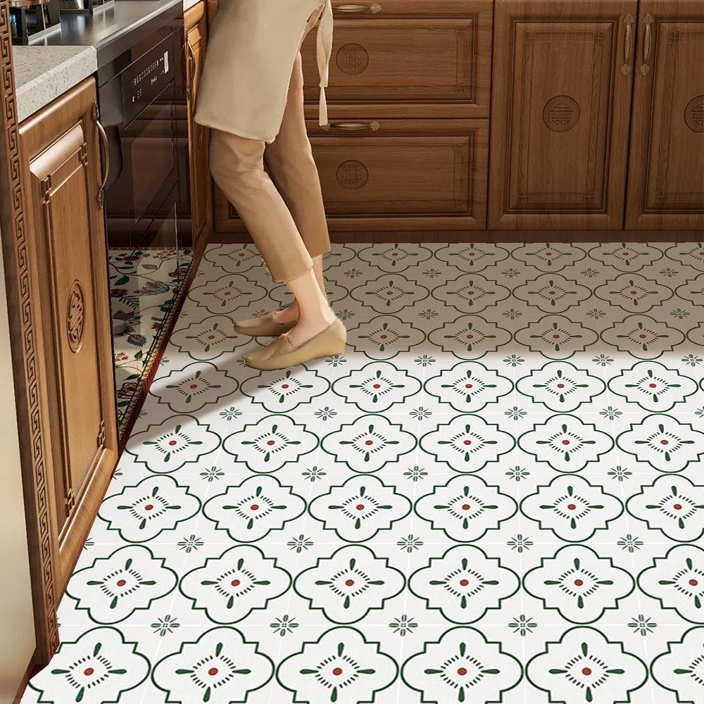 Kitchen Floor Mat Vinyl Carpet Pvc Leather Mats Waterproof Oil-proof Large Rug Home Decoration Non-slip