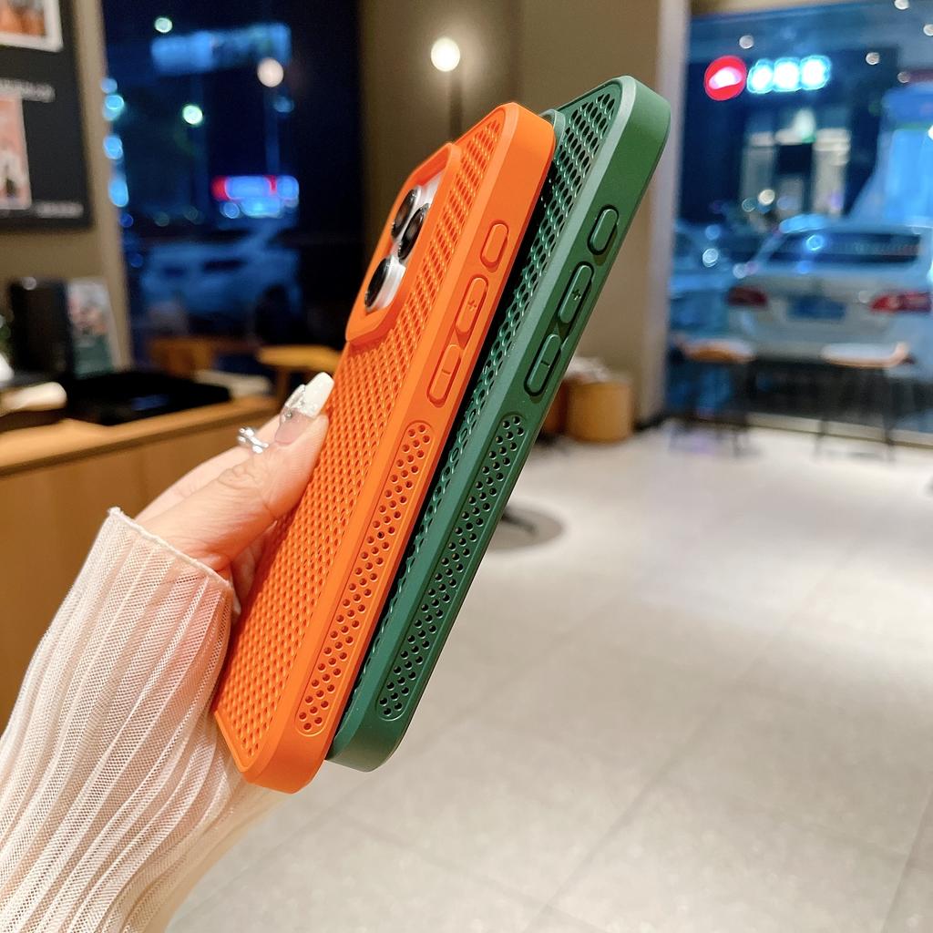 Magnetic For Magsafe Cooling Breathable Shell Case For iPhone 16 15 14 13 12 Pro Max Plus Shockproof Heat Dissipation Cover Case