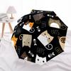 1pc Cat Prints Automatic Opening and Closing Folding Umbrella with 8 Iron Ribs - Portable, Foldable for Travel yy251124084