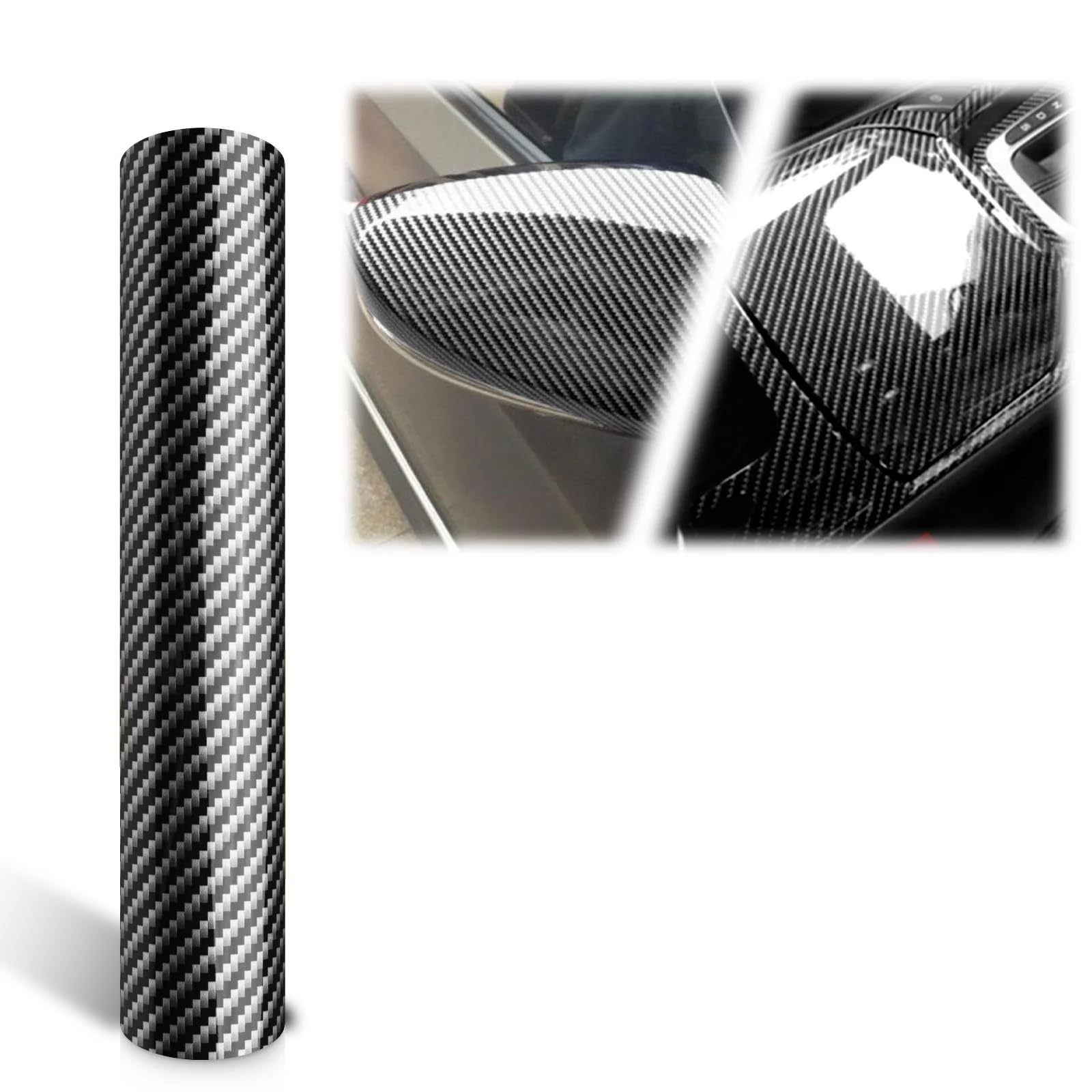 

Arespark 6D Автомобильная пленка, Карбоновая пленка, 59,1 x 11,8 дюймов (150 x 30 см), Блеск и 3D-ощущение Size: 150cm x 30cm чёрный