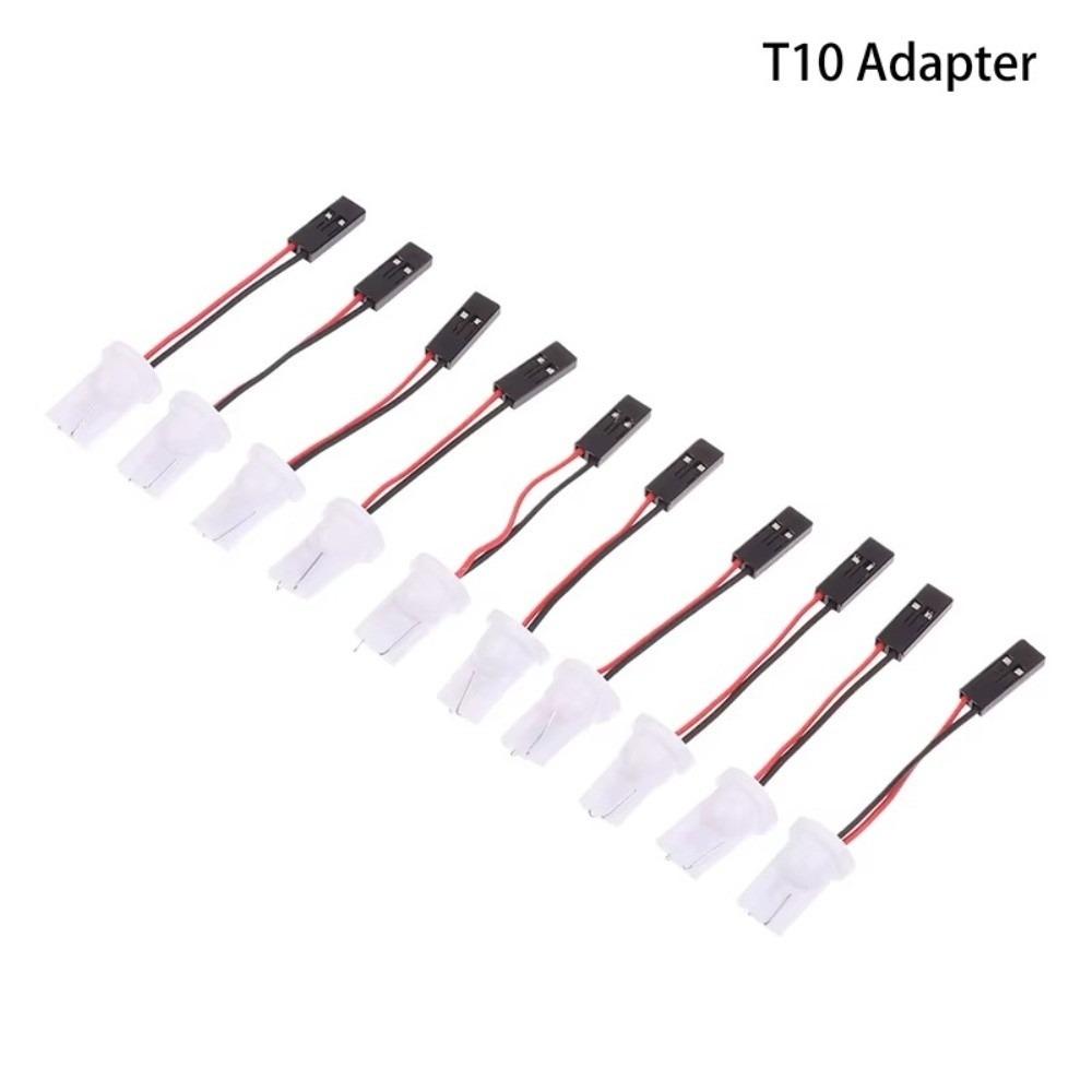 Universal Car Light Adapter T10 BA9S Festoon Conversion Cable LED Bulb Adapter  For Panel Stop Lamp T10